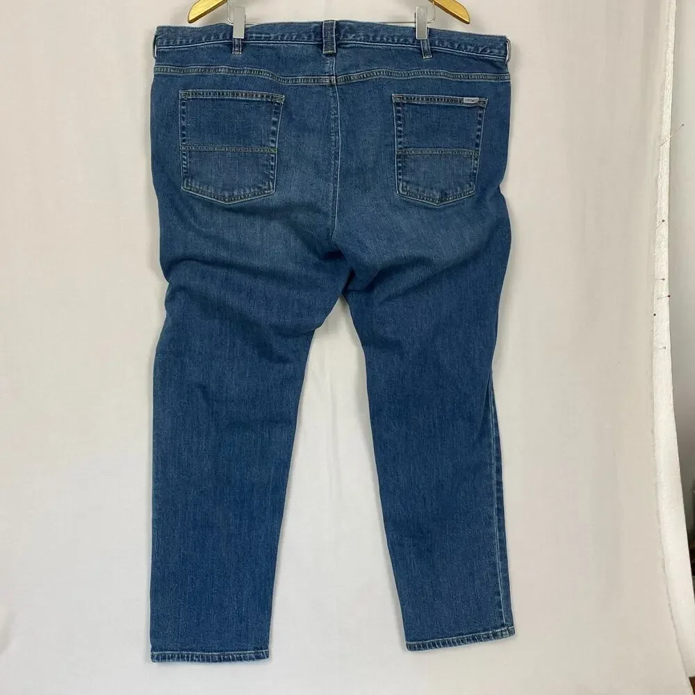 Carhartt Jeans Womens‎ 22W Original Fit Straight Leg Blue Stretch Blaine 46x31